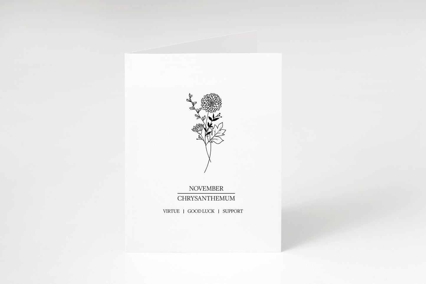 November birth month flower card,November birth flower card,Birthday card,Birth month flower card,Flower birth month card,November birthday