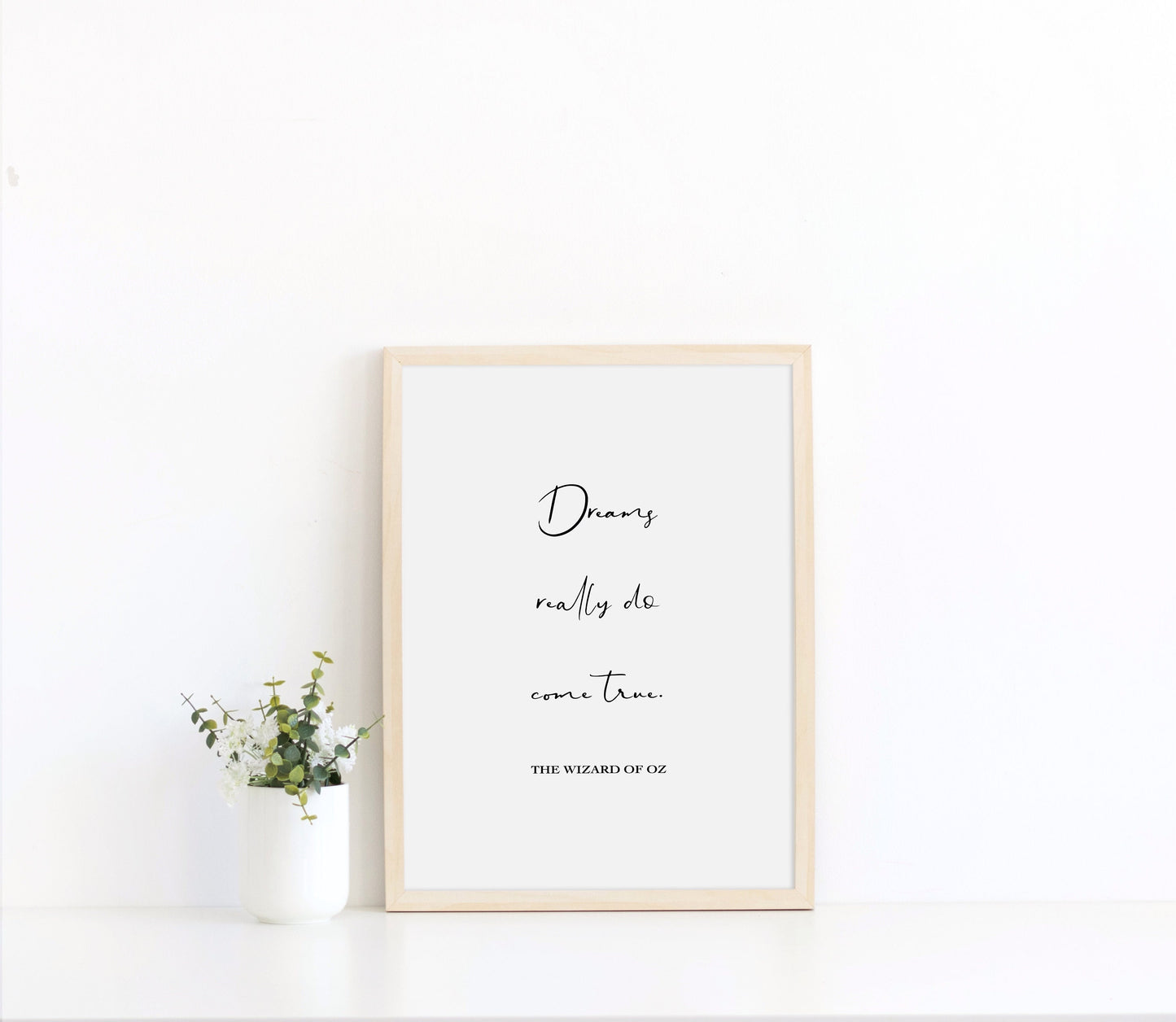 Dreams really do come true,Somewhere over the rainbow,Wizard of Oz Home Decor,Wizard of Oz Wall Art,Nursery Wall Art,Baby Shower,Minimalist