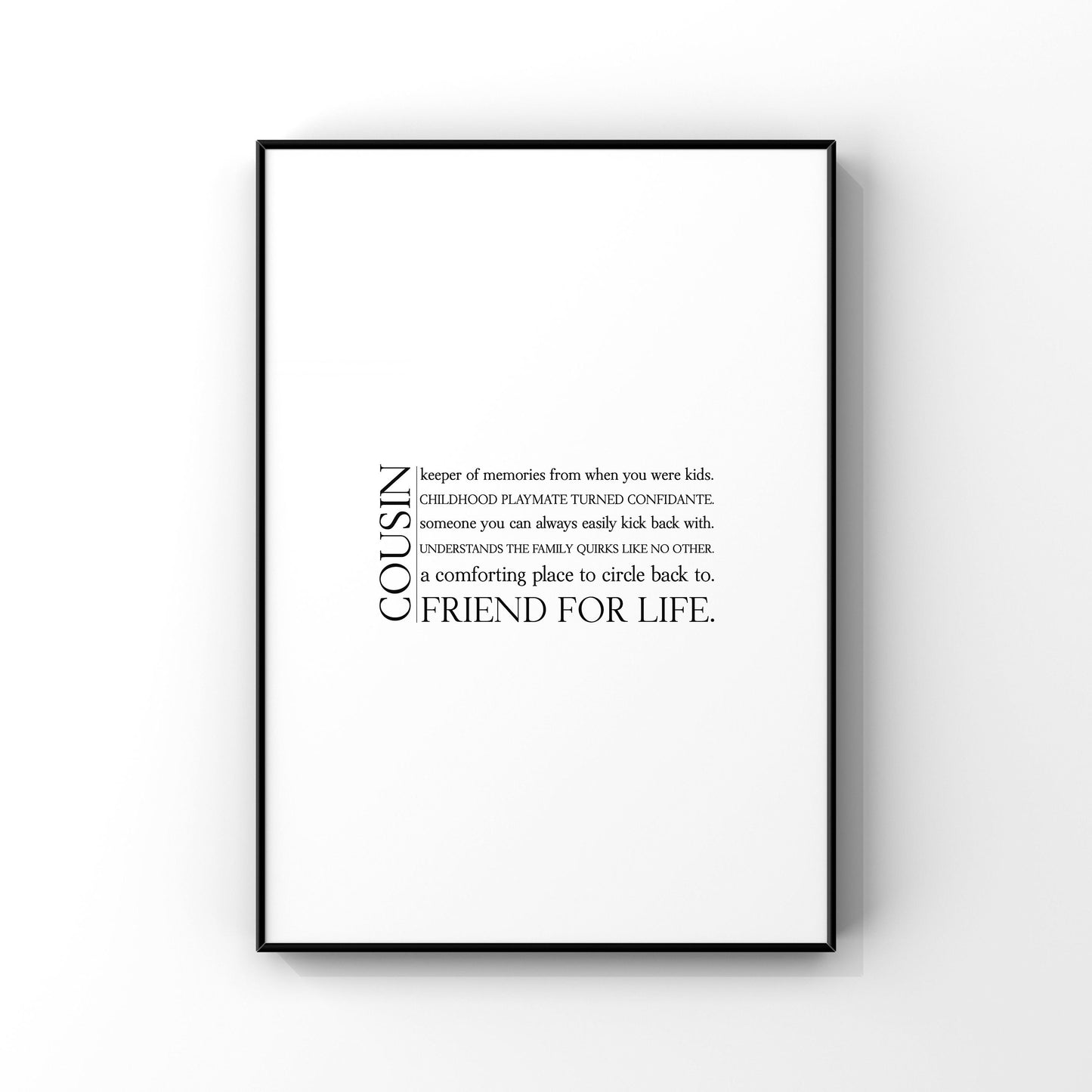 Cousin definition,Cousin definition print,Cousin print,Gift for Cousin,Cousin birthday gift,Cousin definition,Cousin quote,Cousins