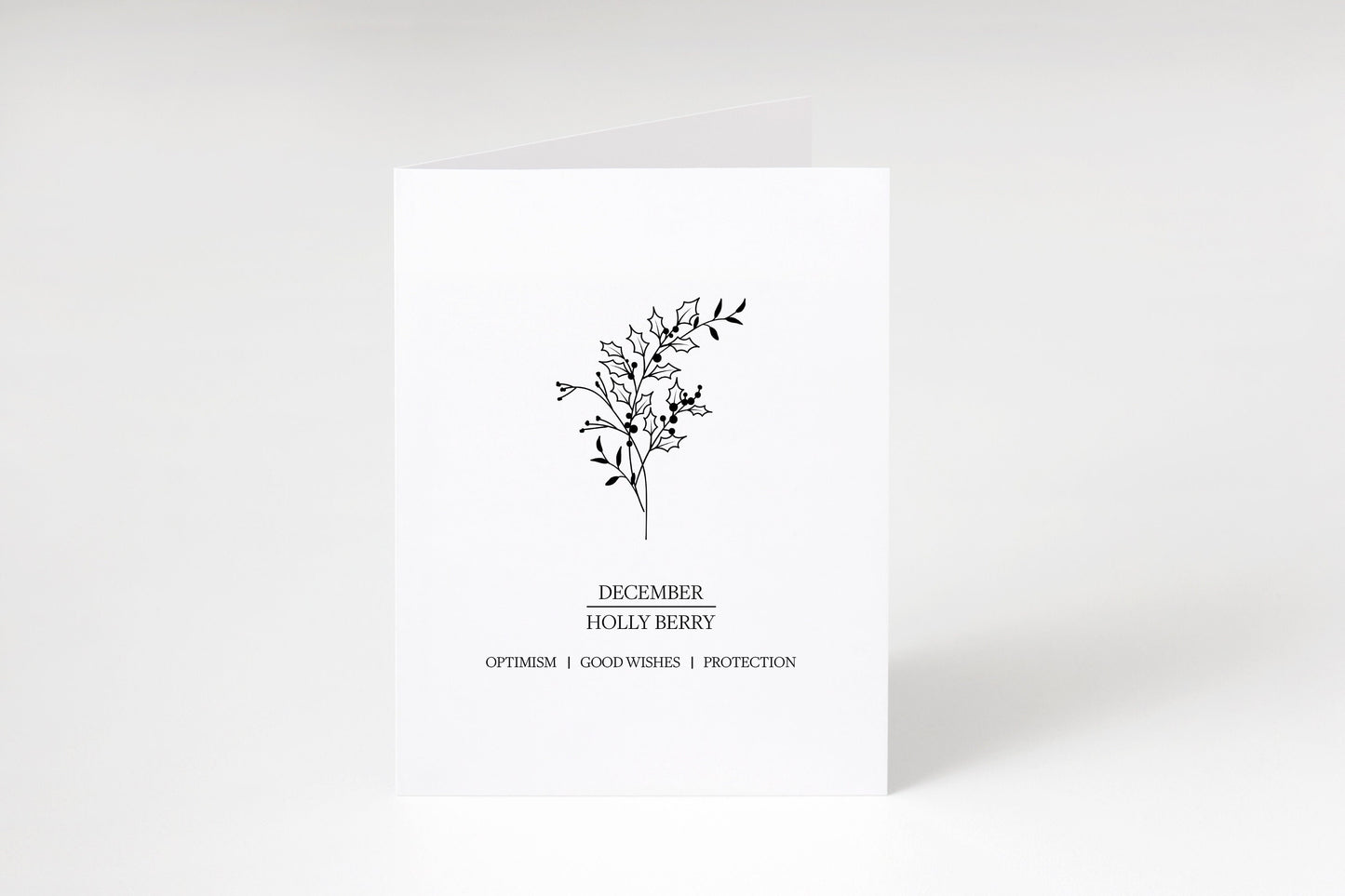 December birth month flower card,December birth flower card,Birthday card,Birth month flower card,Flower birth month card,December birthday