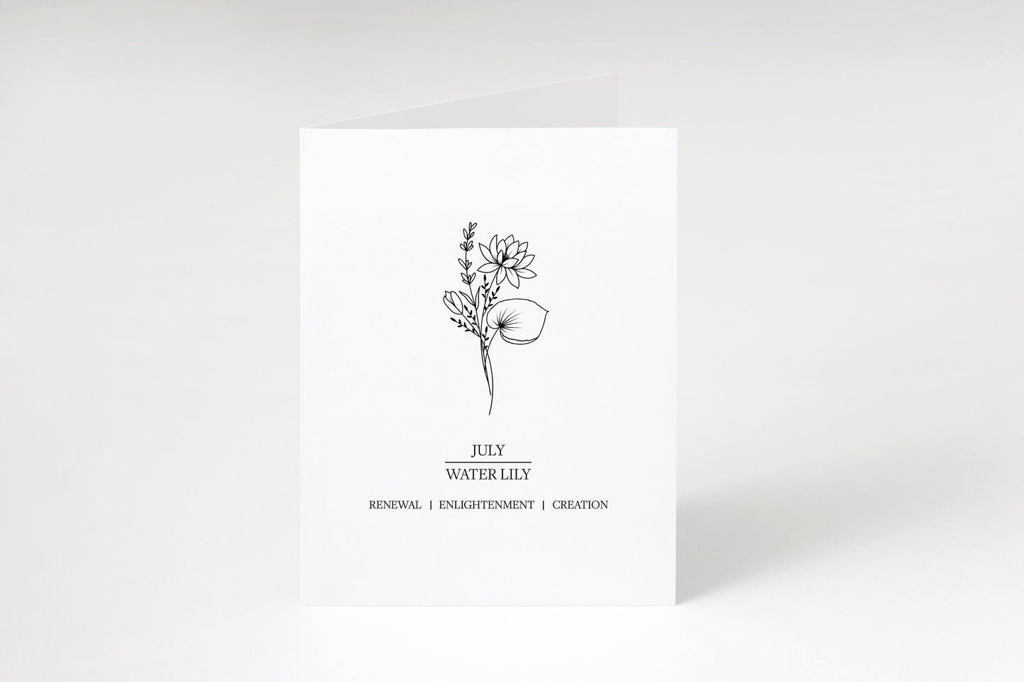 July birth month flower card,July birth flower card,Birthday card,Birth month flower card,Flower birth month card,July birthday