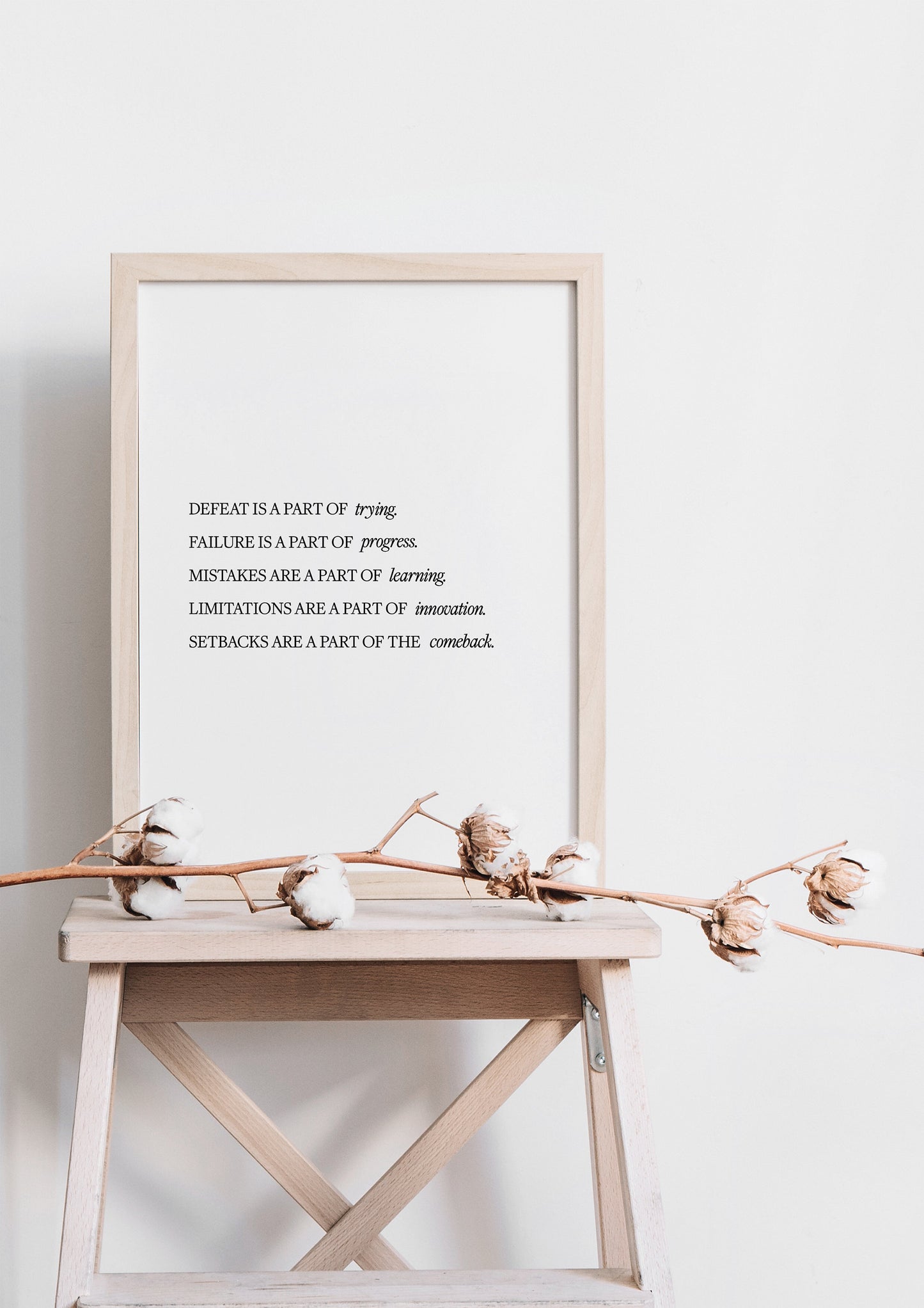 Defeat is a part of trying,Inspirational wall art,Motivational quote print,Positive quote,Office wall art,Encouragement gift,Failure