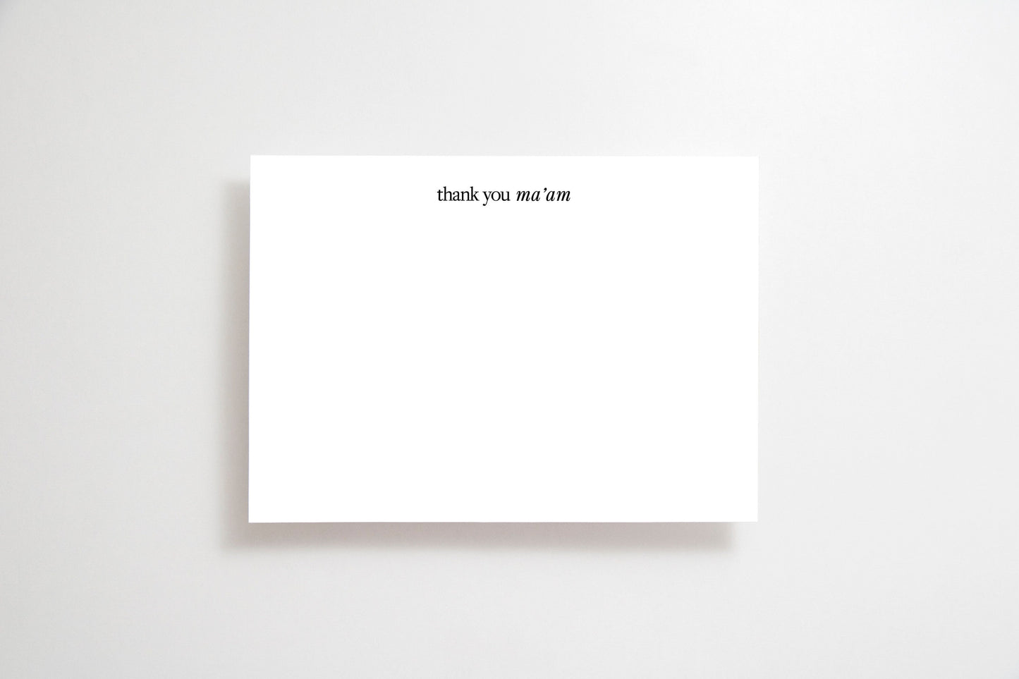 Thank you ma’am notecards,Stationery notecards,Thank you notecards,Notecards with envelopes,Modern stationery set,Thank you stationery