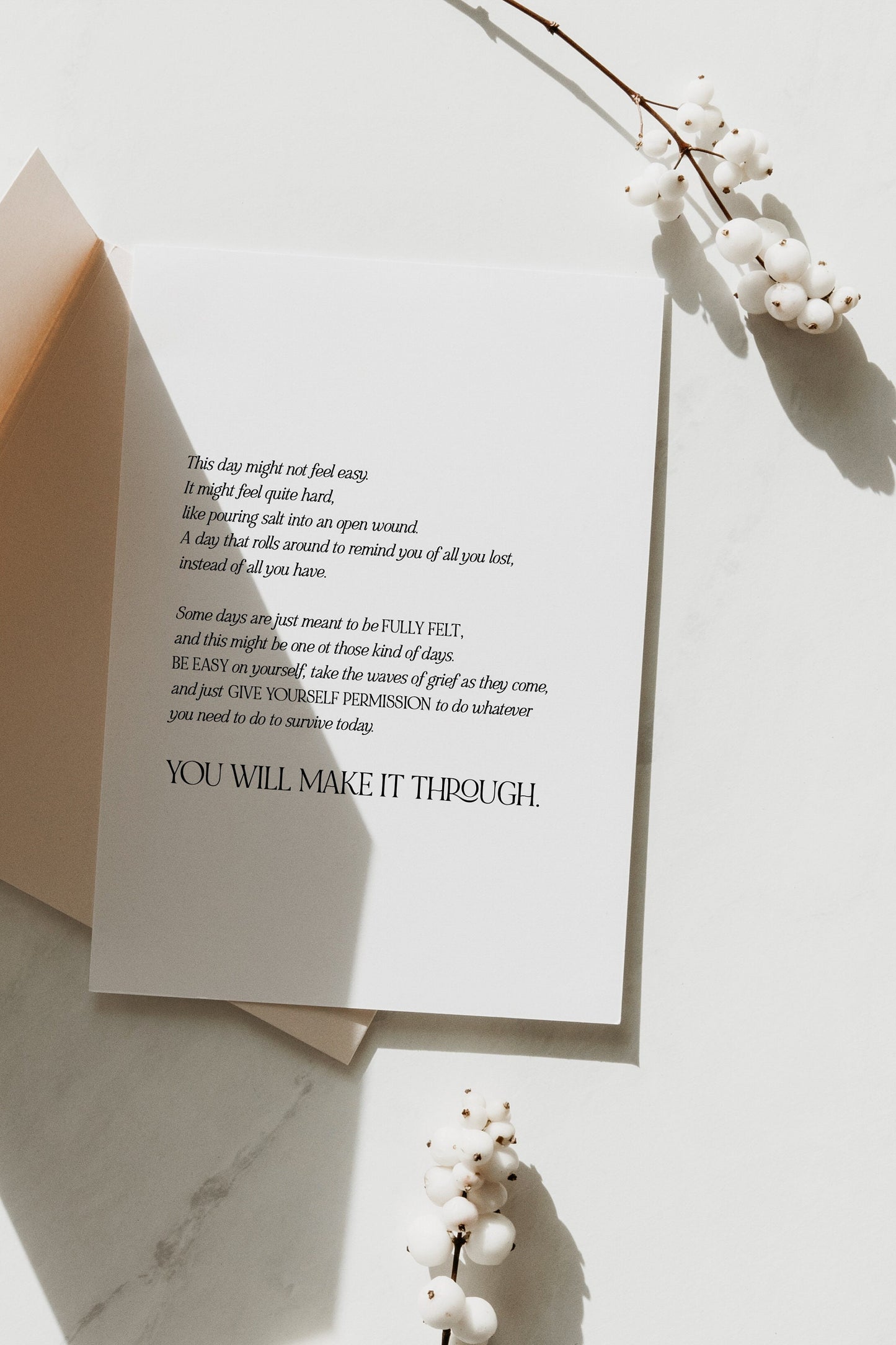 This day might not feel easy,Bereavement card,Condolences,Sorry for your loss,Loss of Mother,Loss of Father,Loss of child,Loss of sibling