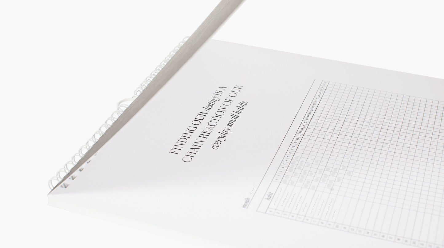 Habit tracker twelve month calendar