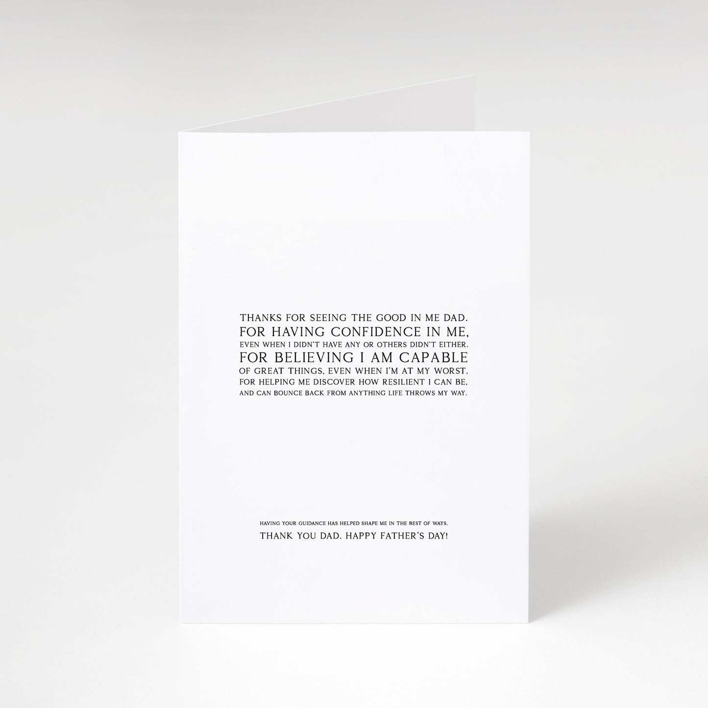 Thanks for seeing the good in me Dad,For having confidence in me,Happy Father’s Day card,Dad,Father’s Day card,Card for Dad,Card for Father