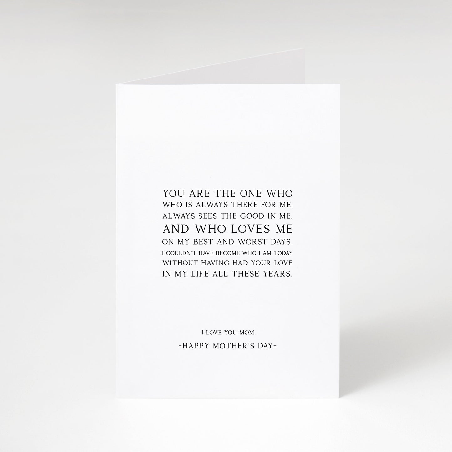 You are the one who is always there for me,Happy Mother’s Day card,To Mom,From us,From kids,Mother’s Day card,Card for Mom,Card for Mother