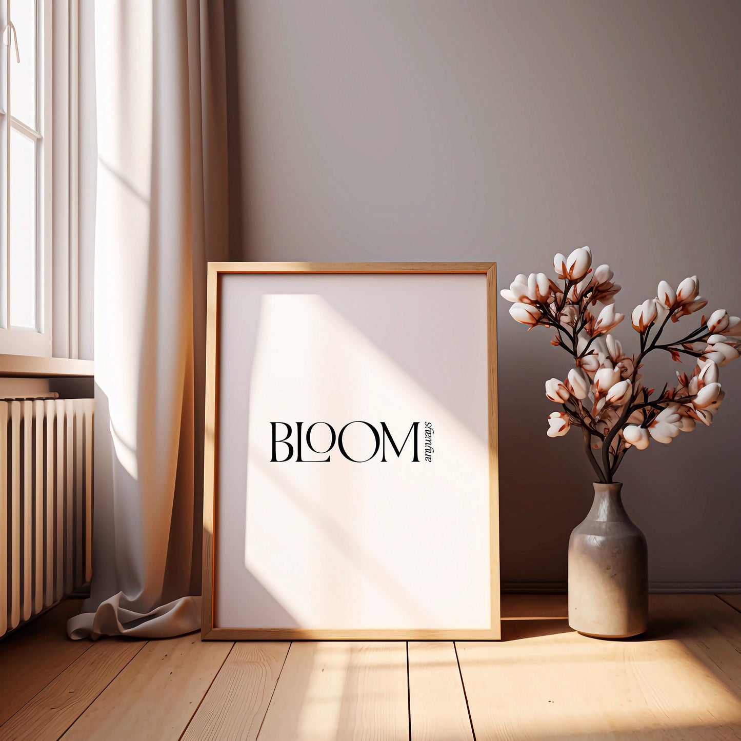 Bloom anyways art print, Flower quote, Floral Wall Decor, Flower Wall Art, Inspirational Quote
