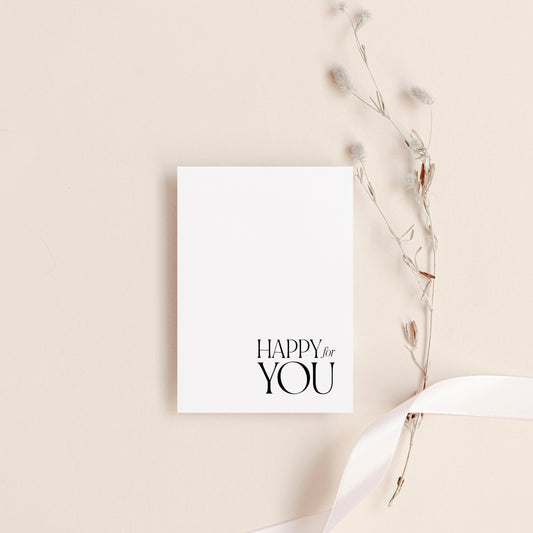 Happy for you greeting card