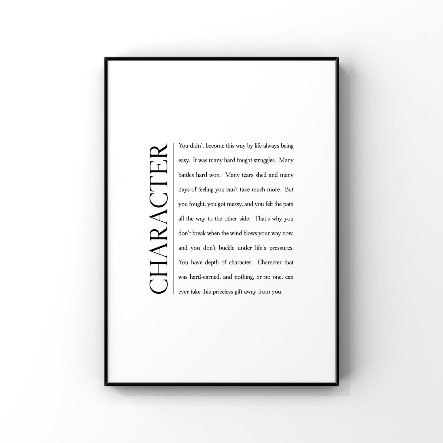 Character quote,Character wall art,Inspirational quote,Motivational quote,Inspirational print,Motivational print,Home decor,Wall decor