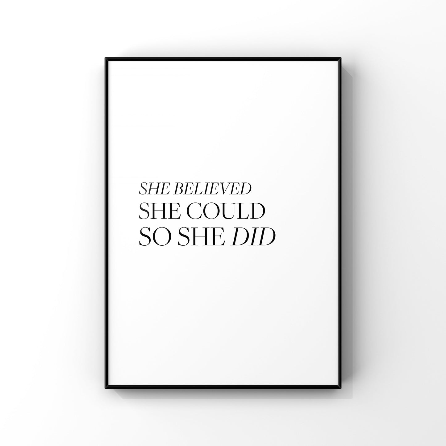 She believed she could so she did wall art,She believed she could so she did art,Gift for her,Graduation gift,Home office wall decor,Inspire