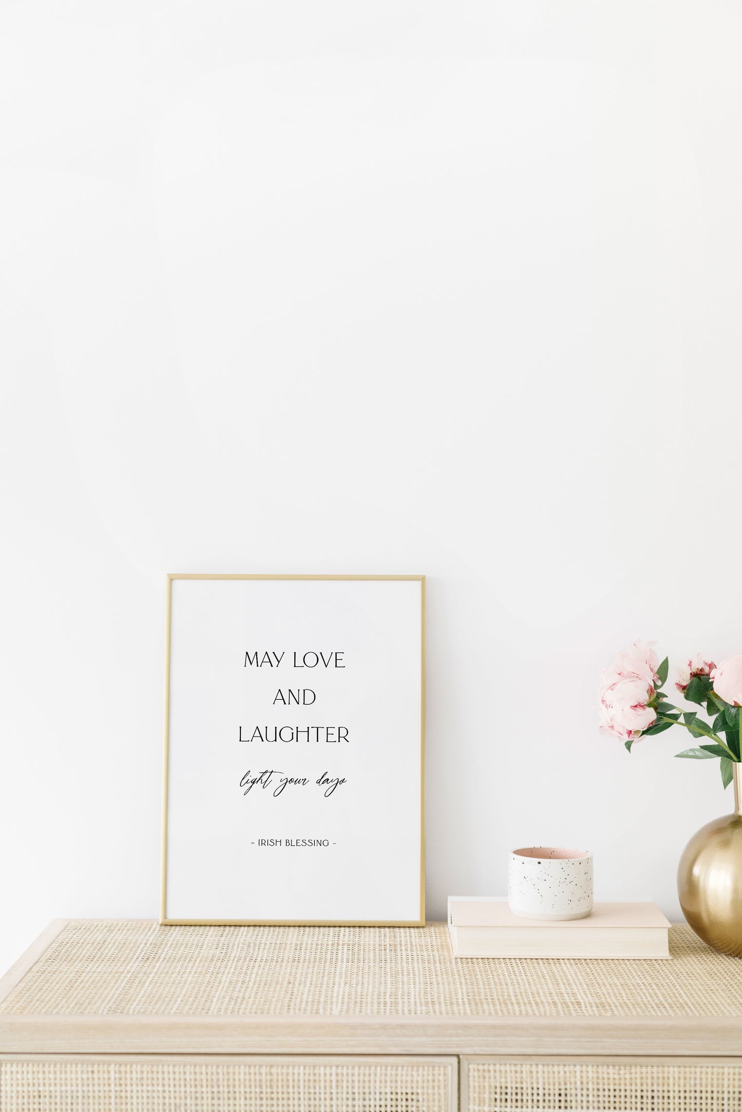 May love and laughter light your days, Irish Blessing quote print, Irish Blessing wall art, St Patricks Day decor, St Patricks Day sign