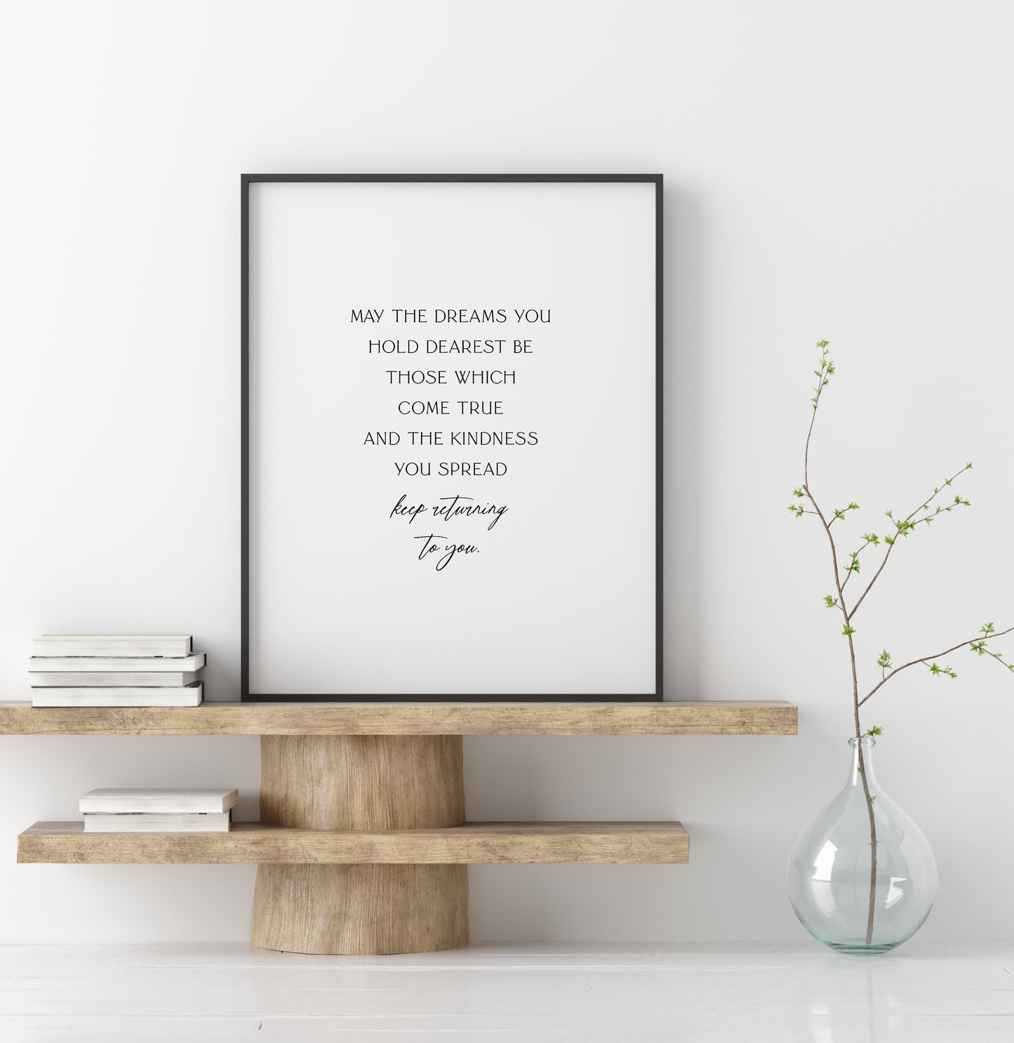 May the dreams you hold dearest be those which come true, Dreams come true, Kindness quote, Irish Blessing,Quote print,St Patricks Day print