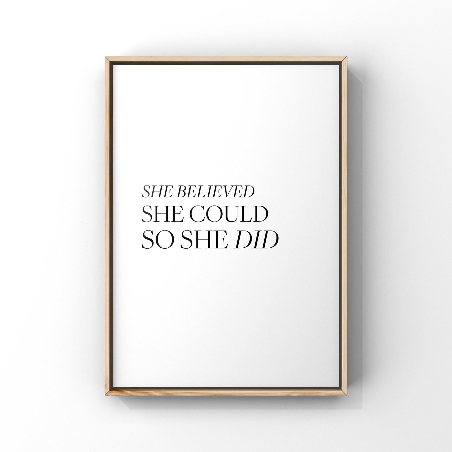 She believed she could so she did wall art,She believed she could so she did art,Gift for her,Graduation gift,Home office wall decor,Inspire