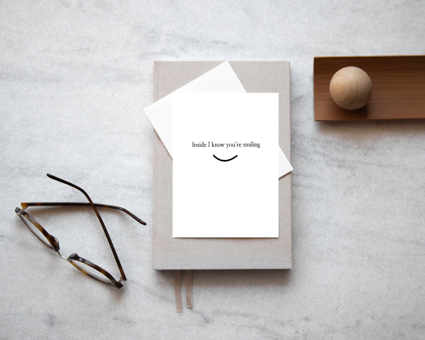 Inside I know you’re smiling, Sarcasm card,Funny greeting card,Just because card,Anniversary card,Card for friend,Friendship card