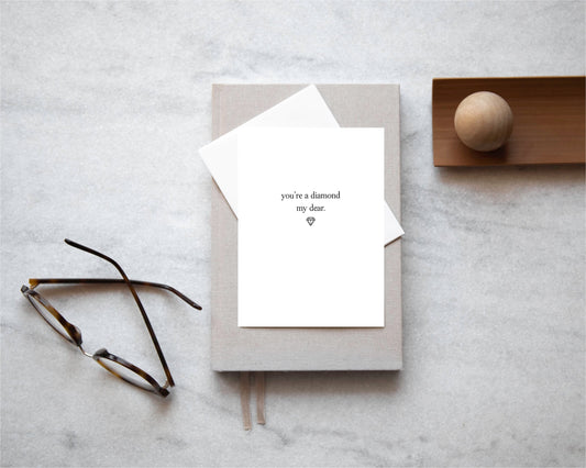 You’re a diamond my dear,Friendship card,Thank you card,Just because card,Card for best friend,Positive card,Appreciation card,Card for her