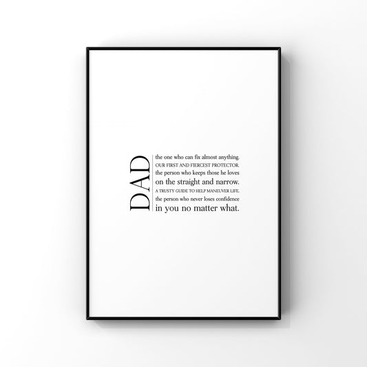 Dad definition,Dad definition print,Definition print,Gift for Dad,Gift for Father,Father’s Day gift,Dad birthday gift,Father definition