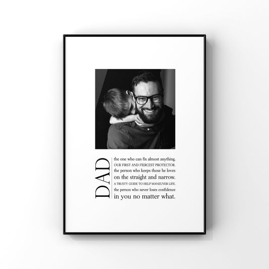 Custom Dad definition,Dad photo print,Custom print,Personalized gift for Dad,Photo gift for Dad,Father’s Day gift,Dad birthday gift