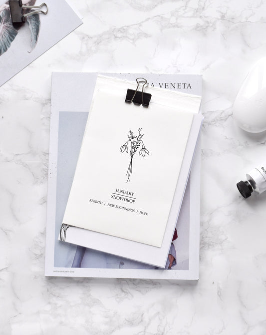 January birth month flower card,January birth flower card,Birthday card,Birth month flower card,Flower birth month card,January birthday