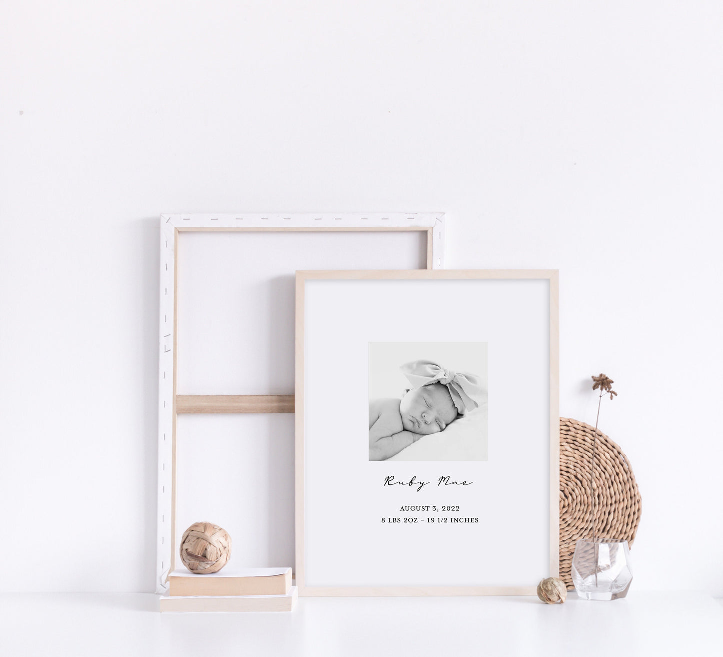 Custom baby birth stats,Personalized new baby gift,Birth info details,Nursery photo wall decor,Baby shower gift,Custom new baby gift,Newborn