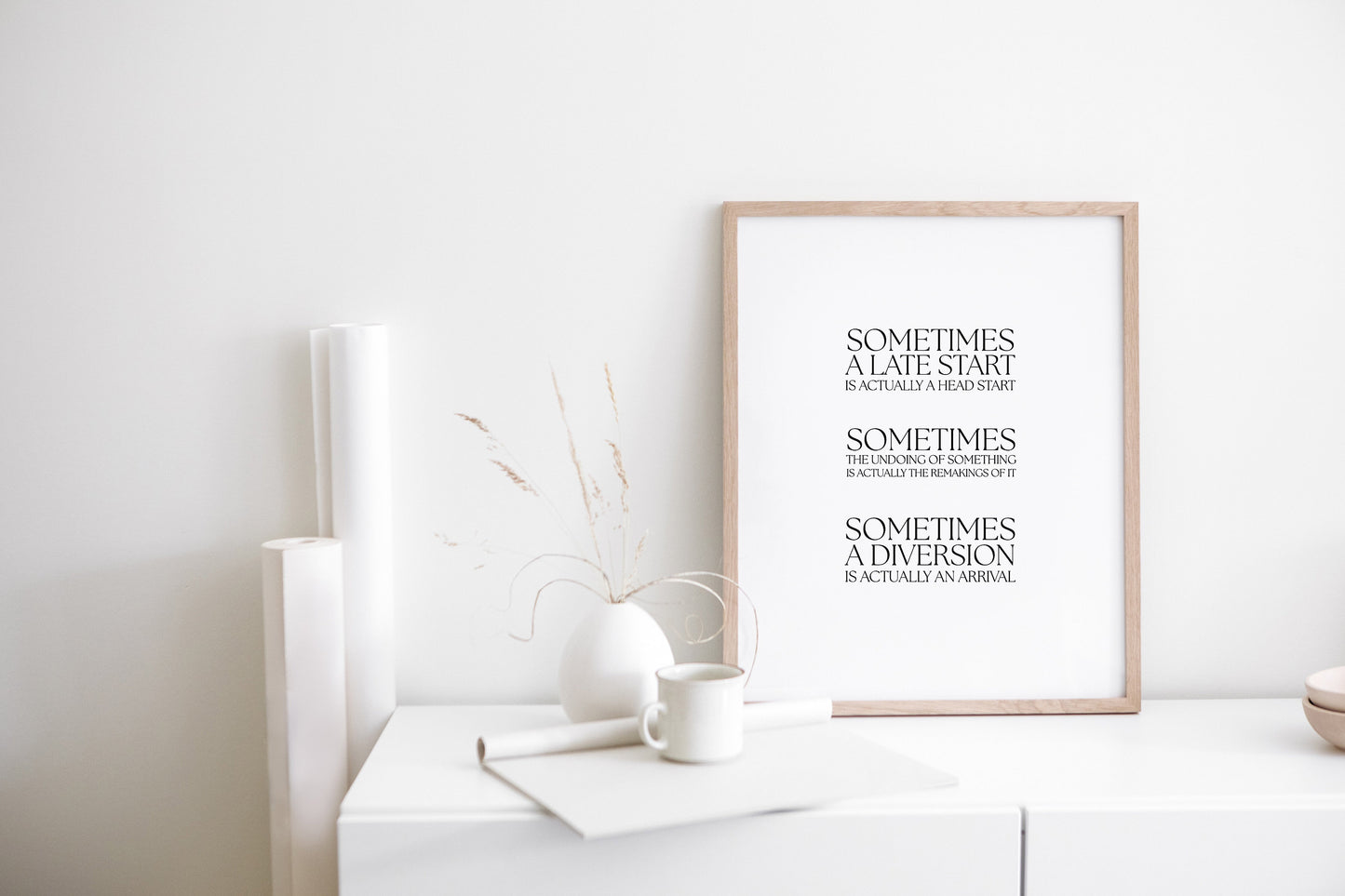 Sometimes a late start,Inspirational wall art,Motivational quote print,Positive quote,Wall art,Encouragement gift,Hang in there,You got this