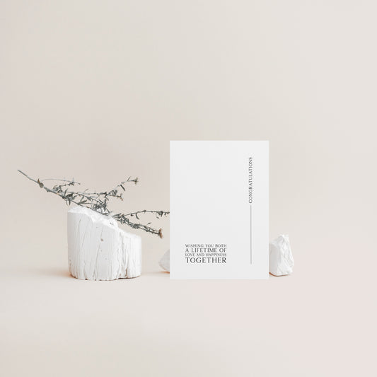 Wishing you a lifetime of love and happiness together,Wedding card,Engagement card,Anniversary card,Getting married card,Card for couple