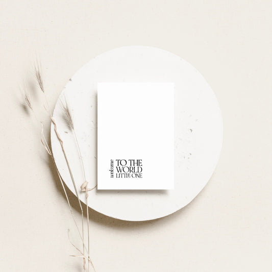 Welcome to the world, New baby card,Little one, Baby shower card,Baby congratulations card,Baby card,Gender neutral,Baby greeting car